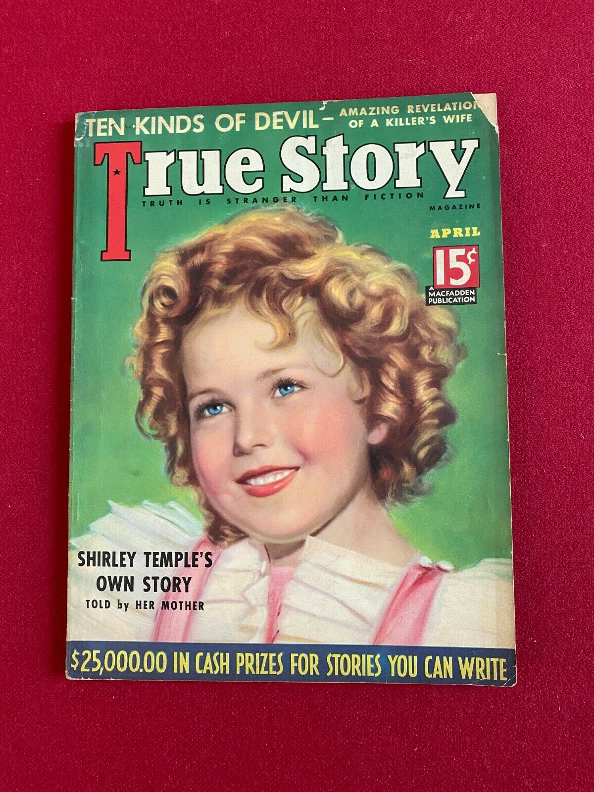 1936, Shirley Temple, "true Story" Magazine (no Label) Scarce / Vintage